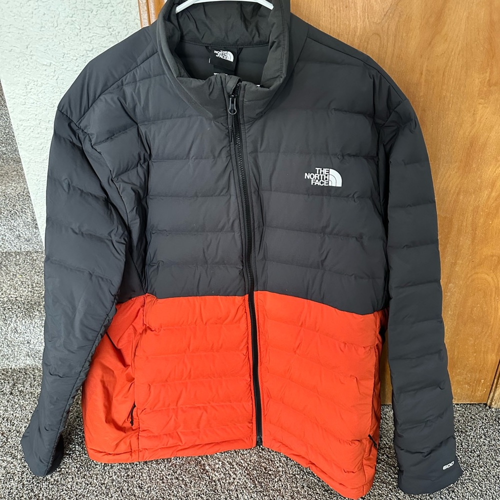 The North Face Men's Black and Red Puffer Jacket